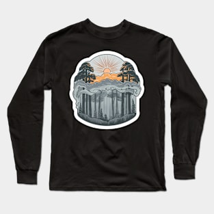 Mystic Forest: Sunrise Among the Trees Long Sleeve T-Shirt